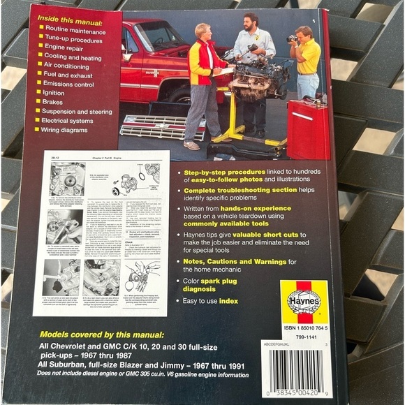 Chevrolet & GMC Pickups 1967 Thru 1987 Haynes Automatic Repair Manual # 24064 - Picture 4 of 13